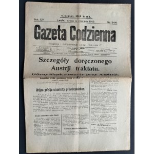 [Górny Śląsk] GAZETA CODZIENNA. Nr 3441. Lwów [1919]
