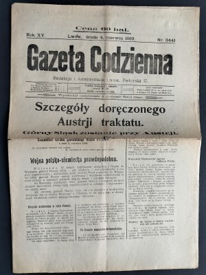 [Upper Silesia] GAZETA CODZIENNA. No. 3441 Lviv [1919].