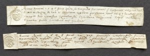[Crown Treasury] GOMOLINSKI Stanislaw h. Jelita - Two receipts for payment of taxes [1543/1545].