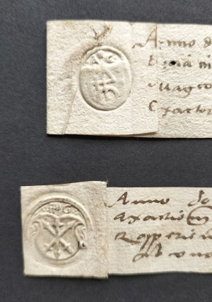 [Crown Treasury] GOMOLINSKI Stanislaw h. Jelita - Two receipts for payment of taxes [1543/1545].