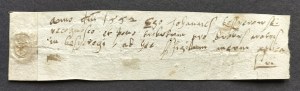 [Crown Treasury] KOZIEROWSKI Jan h. Jelita or Koźlerogi - receipt for payment of tax. Kozierogi [1552].