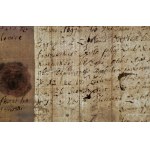 [SKARB KORONNY] TREMBECKI Antoni Zygmunt z Łapszowa h. Prus - Kwit pobrania z klasztoru jezuitów w Zielenic [1698]