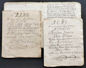 BIEGACZEWICZ Wojciech [Jan Kanty] - Mowa do nayiasnieyszego y Naypotężnieyszy Monarchy Stanislaw August King of Poland, Wielki Xsięcia Litewskiego [...] w Warszawie roku 1764 dnia 9 grudnia.