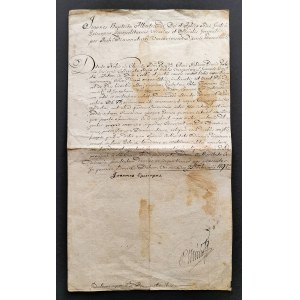 ALBERTRANDI Jan Chrzciciel - DYSPENSA od podwójnych zapowiedzi dla pragnących się pobrać Tomasza ZDANOWSKIEGO i Józefy KONOPCZYNY, wdowy, dana w Warszawie w parafii kolegiackiej św. Jana Chrzciciela 25 lutego 1797 roku.
