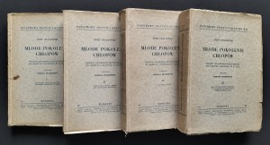[Wyd.1] CHAŁASINSKI Józef - Młode pokolenie chłopów. Processes and issues of formation of the peasant layer in Poland. Volumes: 1-4 [complete]. Warsaw [1938].
