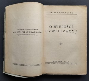 [Issue 1] KONECZNY Felix - On the multiplicity of civilizations. Cracow [1935].