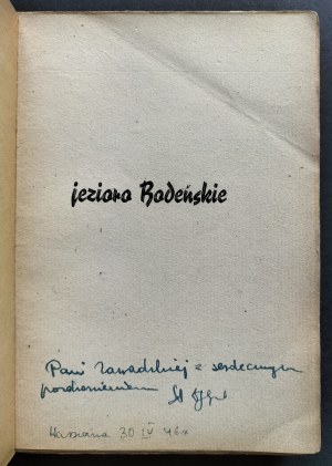 [Dedication] DYGAT Stanislaw - Lake Constance. Warsaw [1946].