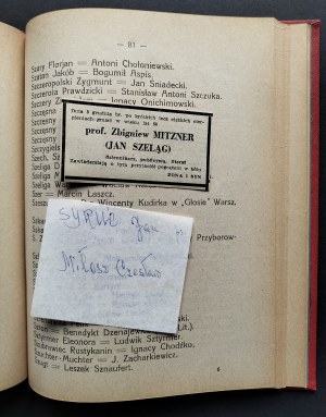 CZARKOWSKI Ludwik - Pseudonyms and cryptonyms of Poland. Vilnius [1922].