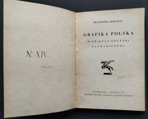 SIEDLECKI Franciszek - Grafika polska w świetle krytyki zagranicznej. Warsaw [1927].
