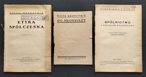 KROPOTKIN Piotr - Set of 3 pamphlets by the classic of anarchism. Warsaw [1929-30].