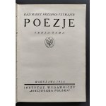 [Wyd.1] TETMAJER Kazimierz Przerwa - Poezje. Warszawa [1924]