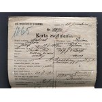 [Obóz Koncentracyjny] Karta Zwolnienia. Kraków 13.XII.1920.