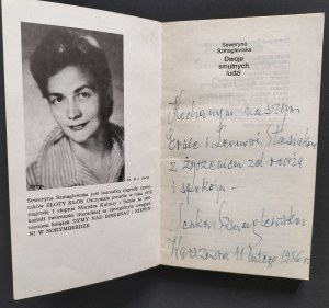 [Dedication] SZMAGLEWSKA Seweryna - Two sad people. Warsaw [1986].