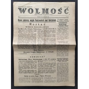 [Majdanek] WOLNOŚĆ. Gazeta frontowa dla ludności Polski. R. 1. Nr 27. 24 IX. Poczta polowa 48251-A [1944]