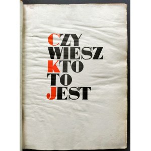 [Red. ŁOZA Stanisław] Czy wiesz kto to jest ? Warszawa [1938]