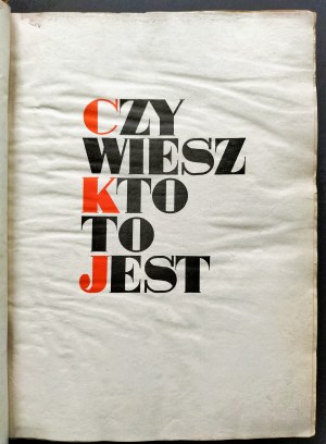 [Editor: ŁOZA Stanisław] Do you know who this is ? Warsaw [1938].