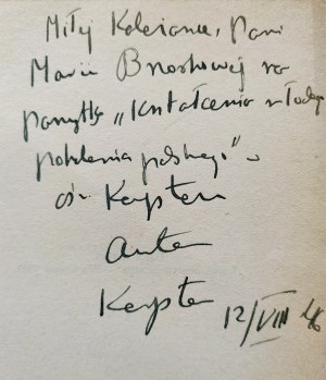 [Dedication] ZELENAY Tadeusz - ZAMIEĆ. KEMPTEN [1946].
