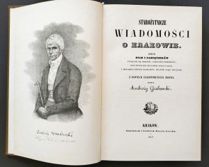 [Reprint] GRABOWSKI Ambroży - STAROŻYTNICZE WIADOMOŚCI O KRAKOWIE. Kraków [1852].