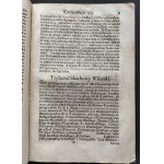 [Klocek] Konstytucje Sejmu & Uniwersał Poborowego & Instruktarz Celny & O Podatkach Rzeczpospolitej. Kraków [1631-1632]
