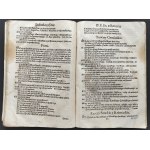 [Klocek] Konstytucje Sejmu & Uniwersał Poborowego & Instruktarz Celny & O Podatkach Rzeczpospolitej. Kraków [1631-1632]