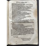 [Klocek] Konstytucje Sejmu & Uniwersał Poborowego & Instruktarz Celny & O Podatkach Rzeczpospolitej. Kraków [1631-1632]