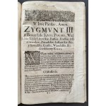 [Klocek] Konstytucje Sejmu & Uniwersał Poborowego & Instruktarz Celny & O Podatkach Rzeczpospolitej. Kraków [1631-1632]