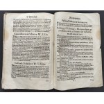 [Klocek] Konstytucje Sejmu & Uniwersał Poborowego & Instruktarz Celny & O Podatkach Rzeczpospolitej. Kraków [1631-1632]