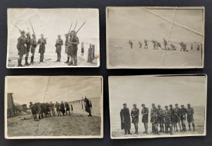 HARCERING. Exercises on the beach. Set of 4 photographs. [After 1945]