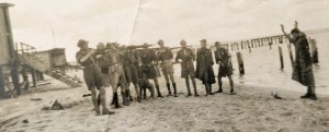 HARCERING. Exercises on the beach. Set of 4 photographs. [After 1945]