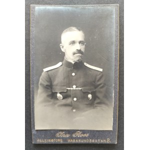 [ROOS] Fotografia kartonikowa. Wojskowy. Helsinki [XIX w.]