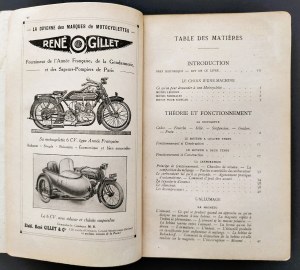 [Vade-Mecum of the Motorcyclist] C. Lacome & P. H. Borestroke - Vade-Mecum du Motocycliste - Traité Pratique sur la Bicyclette [...][Practical treatise on the motor bicycle, motorcycle and motorcycle with side-trailer]. Paris [1925].