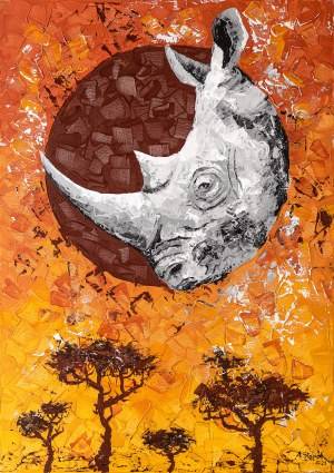 Anna Stępień ( 1982 ), from the series: In the flesh of nature - Rhinoceros