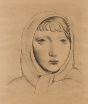 Moses (Moise) Kisling (1891 Krakov - 1953 Paříž), Dívka v závoji