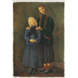 Moses (Moise) Kisling (1891 Kraków - 1953 Paris), Siblings from the folio 'L'Épopée Bohémienne, 1951
