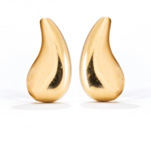 'Teardrop' earrings, designed by Elsa Peretti, 2nd half of 20th century jewelry, gold ~ 0.750