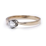 Diamond ring, 1930s jewelry, silver, pr. "4" gold
