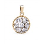 Diamond pendant, 1st half 20th century jewelry, 0.585 pr. gold