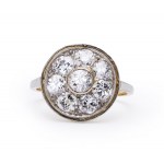 Ring with diamonds, 1st half of 20th century jewelry, pr. gold "0.585"