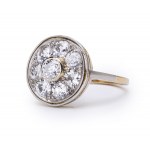 Ring with diamonds, 1st half of 20th century jewelry, pr. gold "0.585"