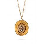 Pendant with secretary, 2nd half of 19th century jewelry, pr. 0.583 gold, pr. 0.585 gold
