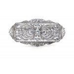Edwardian style brooch, early 20th century jewelry, platinum ~ 0.950