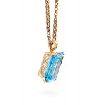 Pendant with topaz, 2nd half of 20th century jewelry, pr. "0.585" gold