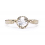 Diamond rosette ring, 2nd half of 20th century jewelry, 0.585 pr. gold
