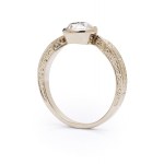 Diamond rosette ring, 2nd half of 20th century jewelry, 0.585 pr. gold