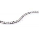 Tennis bracelet, 2nd half 20th century jewelry, white gold pr. ~ 0.750