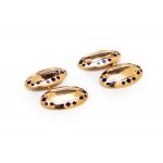 Cufflinks, late 20th century jewelry, gold ~ 0.750