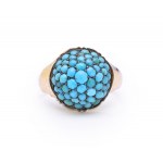 Ring with turquoise, 1908-1926 jewelry, pr. "56" gold