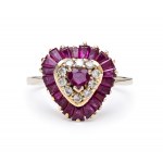 Heart-shaped ring, 2nd half of 20th century jewelry, pr. gold "0.585"