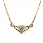 18K YELLOW GOLD NECKLACE 22.48 GR WITH DIAMONDS AND BRILLIANTS - DH-T102