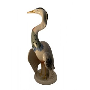 proj. Zygmunt BUKSOWICZ (1915 - 1993), Figurka Czapla/Żuraw, Wytwórnia Wyrobów Ceramicznych Steatyt
